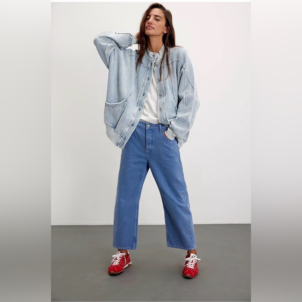 NWOT Free People We The Free Depp Trance Dropped Boyfriend Jeans